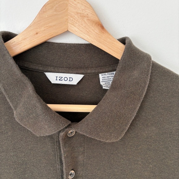 Vintage izod long sleeve polo shirt - Picture 3 of 6